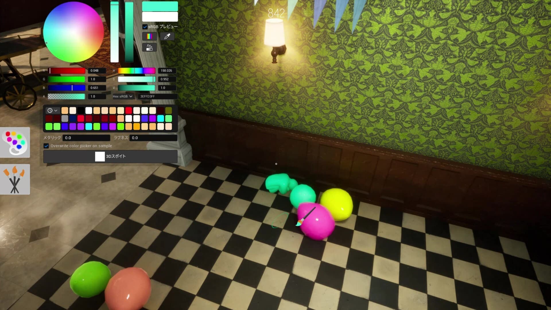Easter Eggs on the Checkered Floor